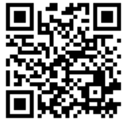 A standard black and white QR code featuring alignment squares in the corners.